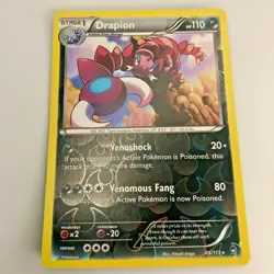 Pokemon Drapion 65/111 - XY Furious Fists Reverse Holo Rare - 2014 Trading Card - Image 1