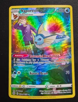 Vaporeon Brilliant Stars Trainer Gallery TG02/TG30 174 NM TCG Pokemon Card - Image 1