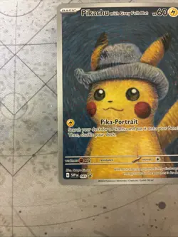 NM Pikachu With Grey Felt Hat #085 Van Gogh Promo Pokemon Card - Image 5