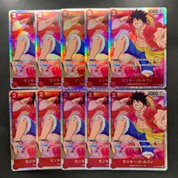 NM 10 card Monkey D. Luffy OP01-024 SR ROMANCE DAWN ONE PIECE 1000 - Image 1