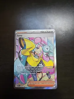 Iono Pokemon TCG Paldea Evolved Holo Ultra Rare Full Art Card 254/193 - Image 1