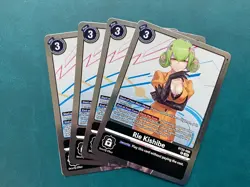 Rie Kishibe BT22-090 Playset Cyber Eden Digimon Card Game x4 - Image 1