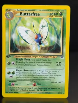 BUTTERFREE 19/75 2001 NEO DISCOVERY SET POKEMON CARD 1st EDITION - Image 1