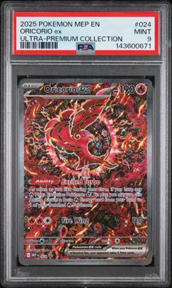Pokemon Oricorio ex 024 Me: Mega Evolution Promo Holo EX Promo PSA 9 2025 - Image 1
