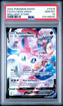 2022 SYLVEON VMAX TG15 BRILLIANT STARS POKEMON HOLO TRAINER GALLERY FA PSA 10 - Image 2