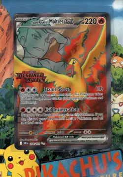 Pokemon TCG Team Rockets Moltres EX Stamped 208/182 NM/M - Image 1