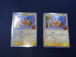 Pokemon TCG Trick Or Trade Pikachu 018/091 Cosmo Holo Rare 2024 - Image 1