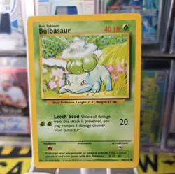 ❗Bulbasaur Non-Holo Common 44/102 Pokemon TCG Base Set LP/MP❗🔥 - Image 1