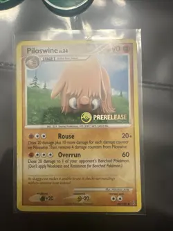 Pokemon Promo (x1)Piloswine - 46/100 - Prerelease (Not)Staff - Image 1