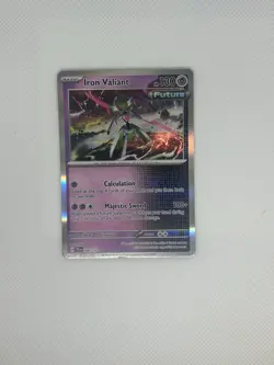 Pokemon TCG Temporal Forces Iron Valiant Reverse Holo Rare Card 80/162 - Image 1