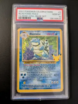 2021 POKEMON CELEBRATIONS CLASSIC COLLECTION #2 BLASTOISE-HOLO PSA 10 - Image 1