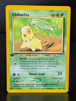 CHIKORITA 54/111 2000 NEO GENESIS SET POKEMON CARD 1st EDITION - Image 1