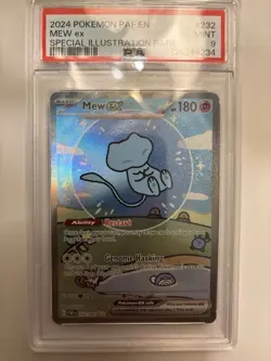 Pokemon Mew ex 232/091 SV: Paldean Fates Special Illustration Rare Holo PSA 9 - Image 1
