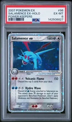 2007 POKEMON EX POWER KEEPERS #96 SALAMENCE EX-HOLO PSA 6 - Image 1