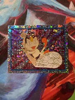 2000 Merlin Sticker Meowth Nintendo Pokemon Prism Holo #38 Hologram Series 2 - Image 1