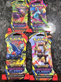 Pokemon Phantasmal Flames Sleeved Booster Pack Art Set Factory Sealed - Image 1