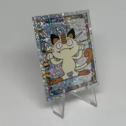 Vintage 1999 Merlin Pokemon Sticker Holo Meowth Nintendo #s11 - Image 3
