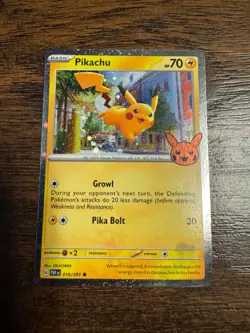 Pokemon Pikachu - (Cosmos Holo) 018/091 Trick or Trade 2024 Holo - Image 1