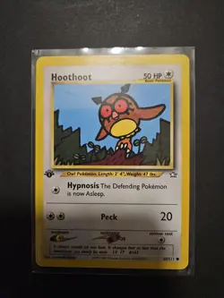 2000 Pokemon Neo Genesis 1st Edition Hoothoot #60/111 - Image 1