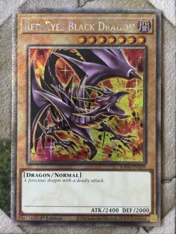 YuGiOh RED-EYES BLACK DRAGON Platinum Secret Rare RA04-EN109 - Image 2