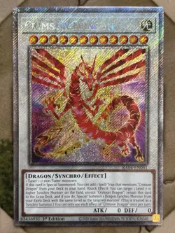 YuGiOh CRIMSON DRAGON Platinum Secret Rare RA04-EN061 - Image 2