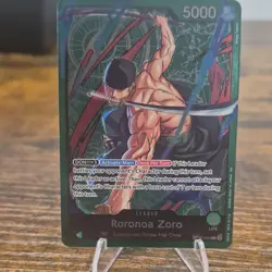 Bandai One Piece Card Game Roronoa Zoro Leader OP12-020 5000 Power - Image 1