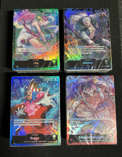One Piece Starter Deck Lot: ST-15 Newgate, ST-16 Uta, ST-19 Smoker, ST-25 Buggy - Image 1