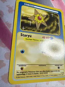 Pokemon Funskool Vintage Staryu Card Damaged - Image 2