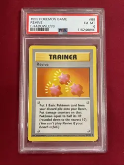 Graded PSA 6 1999 Pokemon Game Revive Shadowless #89 EX-MT - Image 1