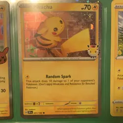 Pokemon Pikachu TEF 051/162 Promo Stamped Holo 70 HP English TCG Card - Image 1