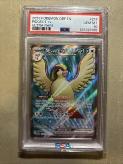 Pokemon Pidgeot EX TCG Full Art Holo Card 217/197 Obsidian Flames Ultra Rare - Image 1