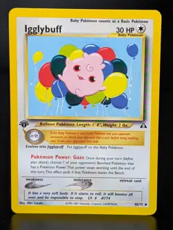 IGGLYPUFF 40/75 2001 NEO DISCOVERY SET POKEMON CARD 1st EDITION - Image 1