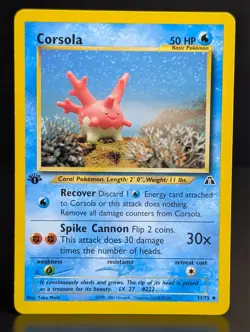 CORSOLA 37/75 2001 NEO DISCOVERY SET POKEMON CARD 1st EDITION - Image 1