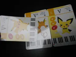 Pokemon Music Musical Note Card 2015 x3 Pikachu Pichu Raichu #2729 - Image 2