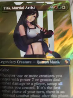 Tifa, Martial Artist (Borderless) (Surge Foil) Commander: Final Fantasy Foil LP - Image 2