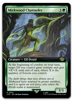 Mirkwood Channeler (Extended Art) #833 (NM) Lord of the Rings LTR Magic MTG - Image 1