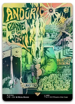 Anduril, Flame of the West (Borderless Poster) #746 (Foil) NM Lord of the Rings - Image 1