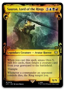 Sauron, Lord of the Rings (Showcase Scrolls) #478 (Foil) NM Lord of the Rings - Image 1