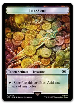 Treasure // Food (0022) Double-Sided Token (Surge Foil) NM Lord of the Rings - Image 1