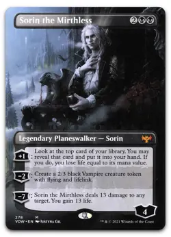 Sorin the Mirthless (Borderless) #278 (NM) Crimson Vow VOW Magic MTG - Image 1