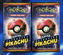 Pokemon TCG Detective Pikachu 4 Card Booster Pack Sealed Lot X6 Sun & Moon Promo - Image 1