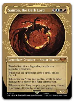 Sauron, the Dark Lord (Showcase) #329 (NM) Lord of the Rings LTR Magic MTG - Image 1