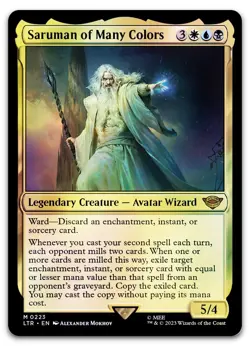 Saruman of Many Colors #223 (Foil) (NM) Lord of the Rings LTR Magic MTG - Image 1