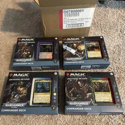 Magic the Gathering MTG Warhammer 40k Commander Deck Set of 4 Factory Sealed NEW - Image 1