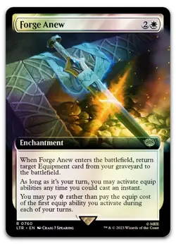 Forge Anew (Extended Art) (Surge Foil) #760 (NM) Lord of the Rings LTR Magic MTG - Image 1