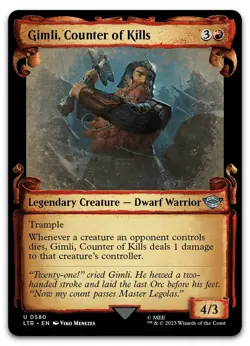Gimli, Counter of Kills (Showcase Scrolls) #580 NM Lord of the Rings Magic MTG - Image 1