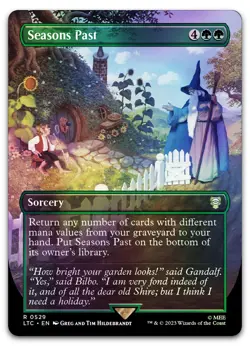 Seasons Past (Borderless) #529 (Foil) (NM) Lord of the Rings LTC Magic MTG - Image 1