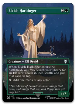 Elvish Harbinger (Borderless) #527 (NM) Lord of the Rings LTC Magic MTG - Image 1
