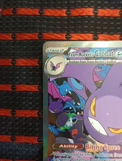 Pokemon Team Rocket's Crobat Ex 234/182 Sv10 Destined Rivals Holo 310HP SIR - Image 5