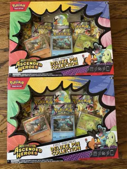 Pokemon Mega Evolution Ascended Heroes Deluxe Pin Collection Boxes Lot Of 2 - Image 1